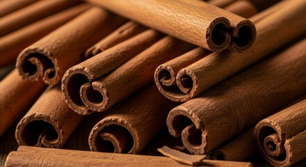Aromatic Cinnamon Sticks: Close-Up Photography