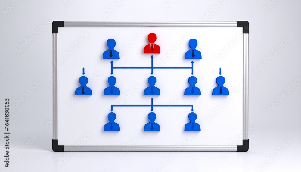 Aufkleber organization chart illustrating hierarchical structure within a business