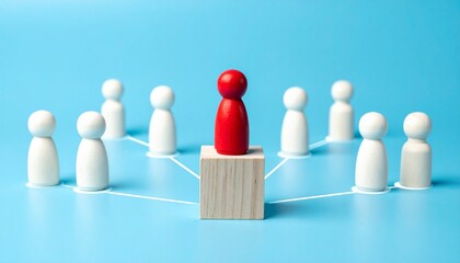 A leader stands out from the group