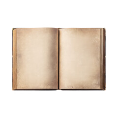 Fototapeta premium Open old book isolated on transparent background
