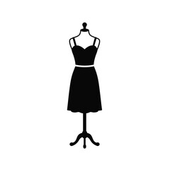 Black dress on mannequin icon fashion clothing
