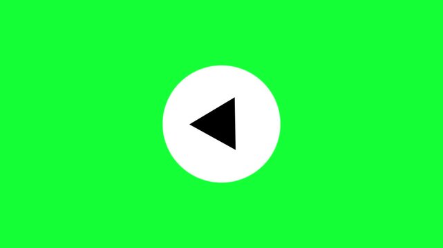 Animated play and stop button icon concept animation with alpha channel 4k...