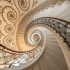 Obraz premium Modern Architectural Design of Contemporary Urban Building Facade at Sunset