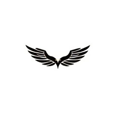 Obraz premium vector wings logo with minimal style isolated on white