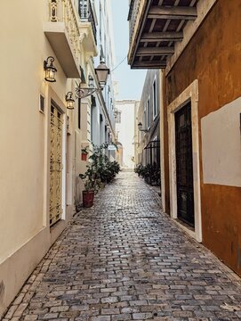 narrow street in old town