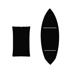 Black floating mat beside boat white background