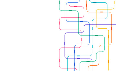 Circuit connect lines and dots. Network technology and Connection concept. Decentralized network nodes connections