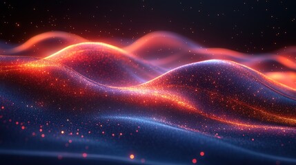 Obraz premium Abstract glowing waves of light