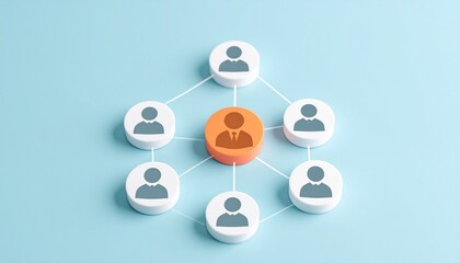 A visual representation of a business's hierarchical structure, illustrating the relationships and connections within an organization. The network shows the structure of the organization.