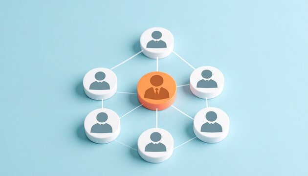 A visual representation of a business's hierarchical structure, illustrating the relationships and connections within an organization. The network shows the structure of the organization.