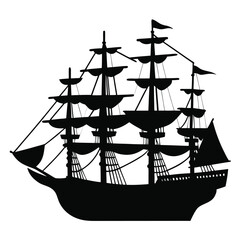 sailing ships vector illustration