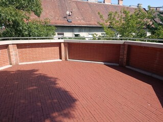 A relaxing walk in the summer green garden