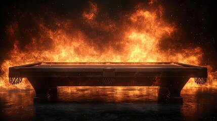 Burning pool table