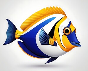A vibrant, stylized illustration of a fish