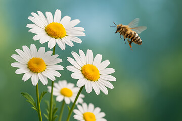 Obraz premium bee on daisy