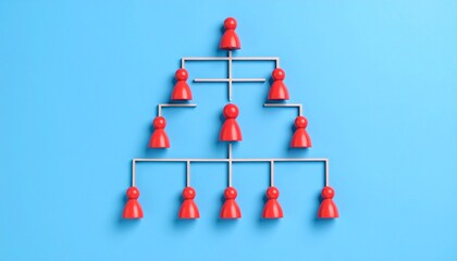 A simplified representation of a hierarchical organizational structure