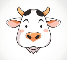 funny cow vector illustration