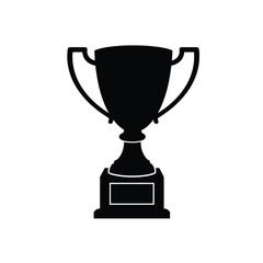 Black silhouette of a trophy with handles award winner