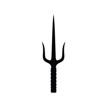 Black sai weapon silhouette martial arts