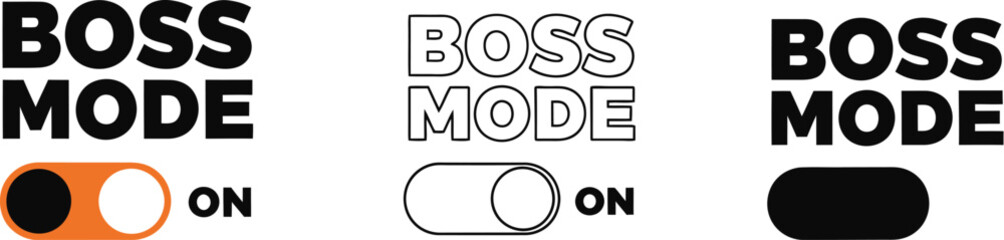 Boss mode on vector illustration and graphic design elements