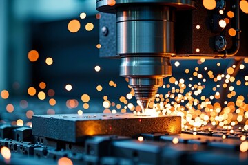 Capturing the Dynamic Movement: A Photoshoot of Metal Shavings in Motion as a CNC Machine Precision Cuts through Solid Metal