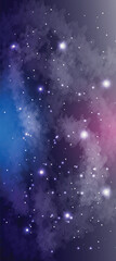 Space galaxy background with many stars. Realistic colorful cosmos with nebula and milky way. Space infinity with milky way starlight glow astronomical vector background