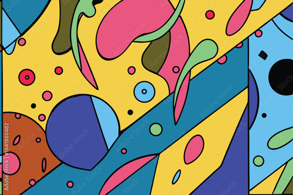 Aufkleber abstract colorful graphic design with transparent background for creative projects