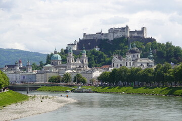 Fototapeta premium The view of Salzburg castle, Austria