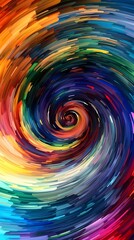 Fototapeta premium ADHD Brain Processing: Dynamic Color Vortex Showing Mental Focus Pattern