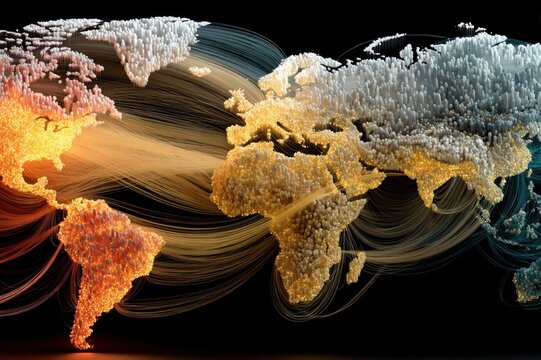 A powerful visual representation of the global network of humanitarian aid workers