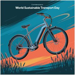Fototapeta premium World Sustainable Transport Day Poster