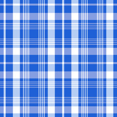 Blue and White Sporty Plaid Seamless Repeat