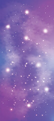 Space galaxy background with many stars. Realistic colorful cosmos with nebula and milky way. Space infinity with milky way starlight glow astronomical vector background