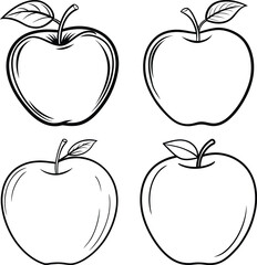 Apple Continuous Line Illustration Apple Black Stroke Linear Icon

 