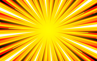 Obraz premium Comic background with pop art motion rays for magazines, covers, ads, banners, websites.