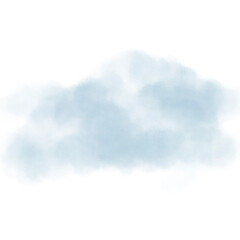 Blue cloud illustration. Isolated on white background