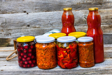 Canned veggies in vinegar