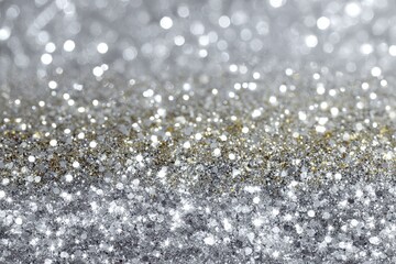 Shimmering silver and gold glitter backdrop for festive celebrations or artistic projects