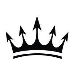 Stylized arrow crown arrows black