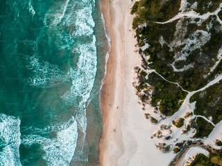 beach aerial view