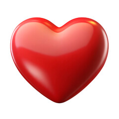 Shiny Red Heart Symbol on Black Background