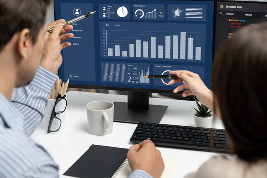 Business data dashboard provide brisk business intelligence analytic for marketing strategy planning - Powered by Adobe