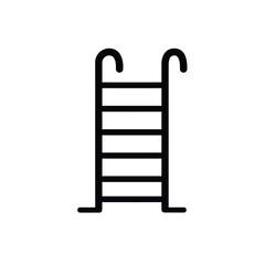 Black ladder icon on white background vector