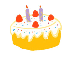 birthday cake with candles