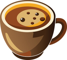 Adobe Illustrator Artwork Cup of coffee latte isolated on white backgroud with clipping path
