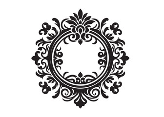frame ornament logo silhouette vector, decorative frame logo silhouette vector illustration, ornate border frame silhouette vector, square frame ornament logo silhouettes vector on white background