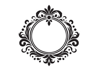 frame ornament logo silhouette vector, decorative frame logo silhouette vector illustration, ornate border frame silhouette vector, square frame ornament logo silhouettes vector on white background