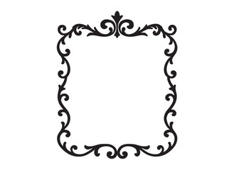 frame ornament logo silhouette vector, decorative frame logo silhouette vector illustration, ornate border frame silhouette vector, square frame ornament logo silhouettes vector on white background