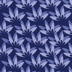 Elegant seamless floral pattern with fall flowers. Repeatable botanical background. Flat vector illustration.