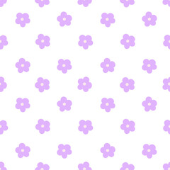 seamless pattern with lilac flowers, floral background with violet flowers 